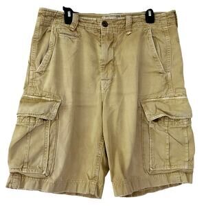 Vintage American Eagle distressed Cargo khaki shorts Y2K grunge skater Men’s 33